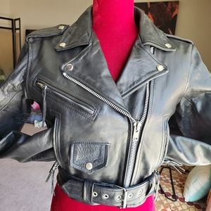 Womens leather Motorcycle jacket